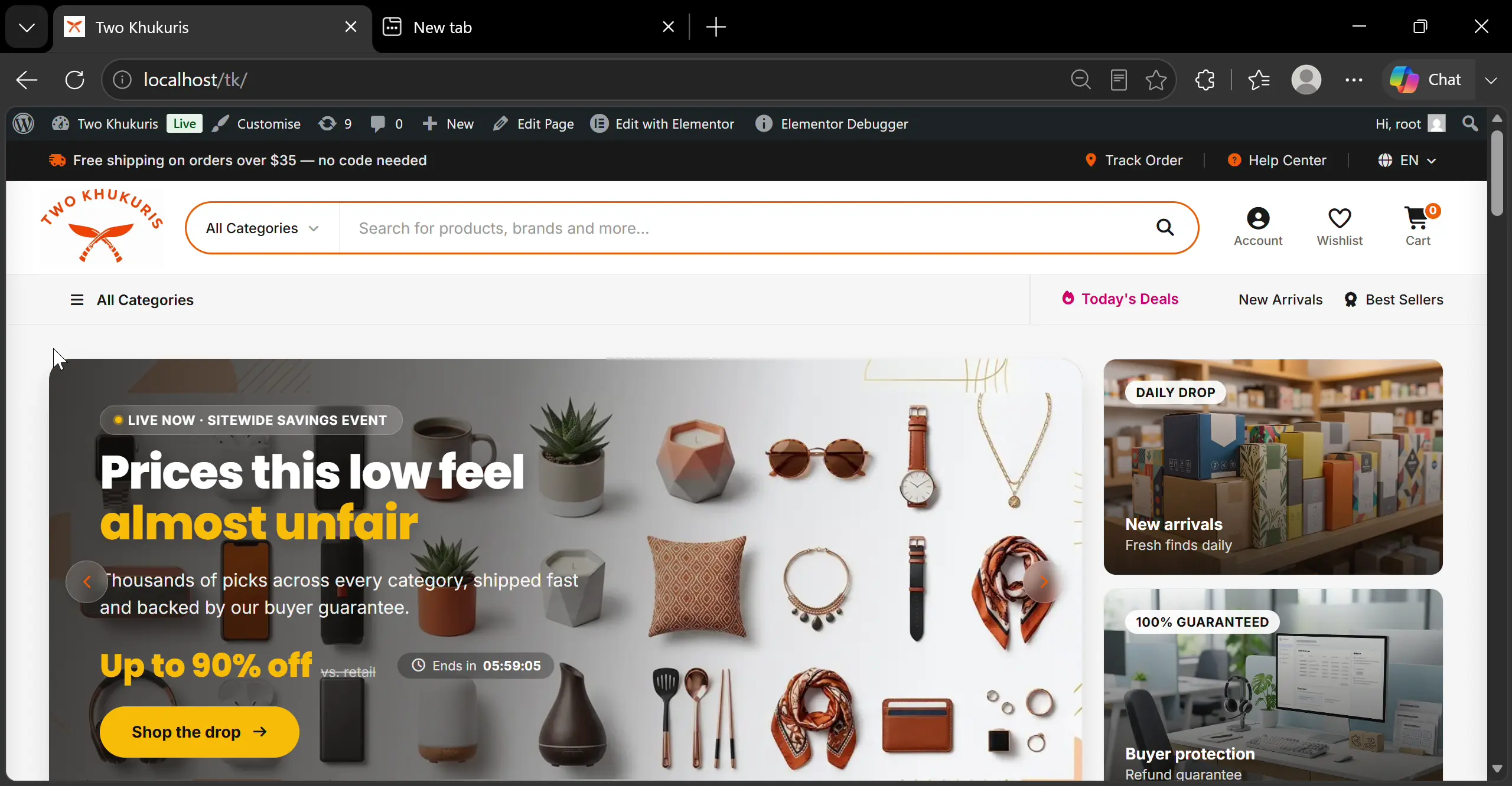 Custom ecommerce store preview